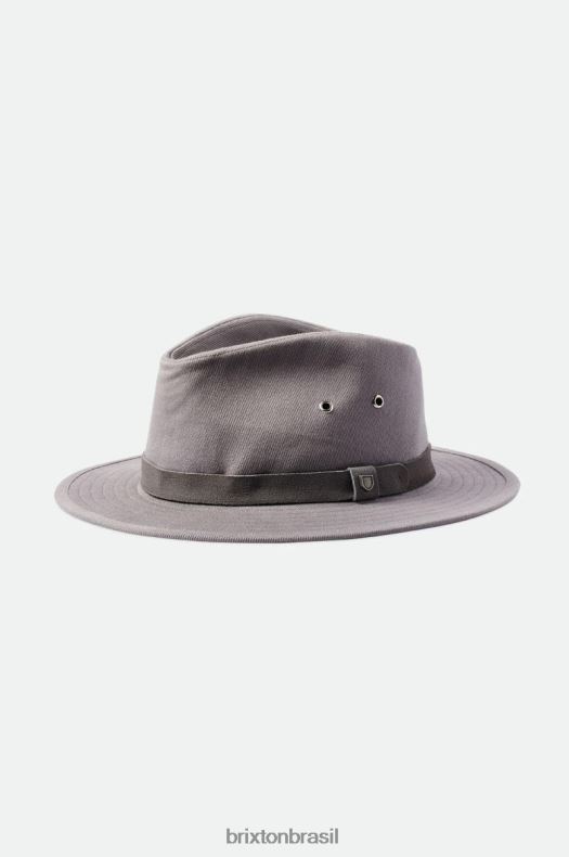 acessórios Brixton fedora de aventura utilitária messer cinza homens 2TDHFZ229