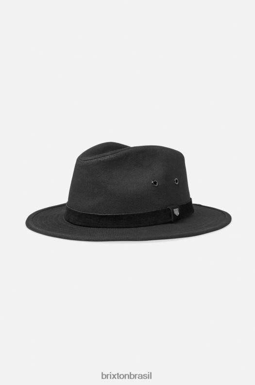 acessórios Brixton messer aventura fedora preto homens 2TDHFZ230