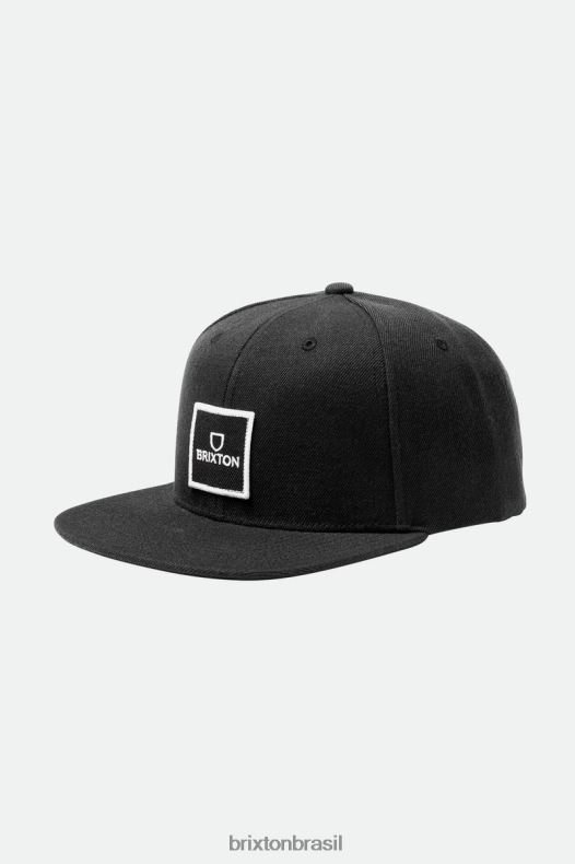 acessórios Brixton snapback alfa quadrado netlpus mp preto homens 2TDHFZ286