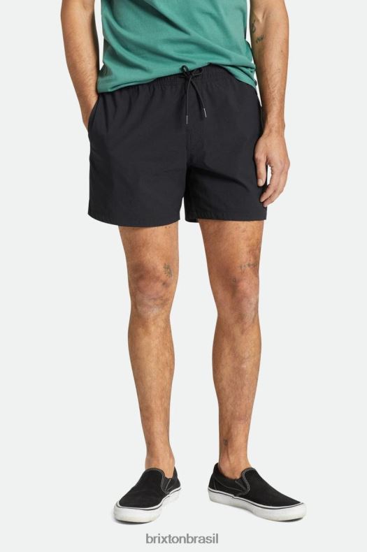 vestuário Brixton voyage híbrido curto 5'' preto homens 2TDHFZ155