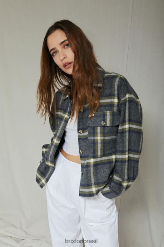 vestuário Brixton flanela bowery l/s marinho lavado mulheres 2TDHFZ442