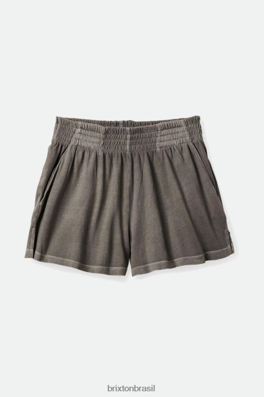 vestuário Brixton curto despreocupado preto lavado mulheres 2TDHFZ488