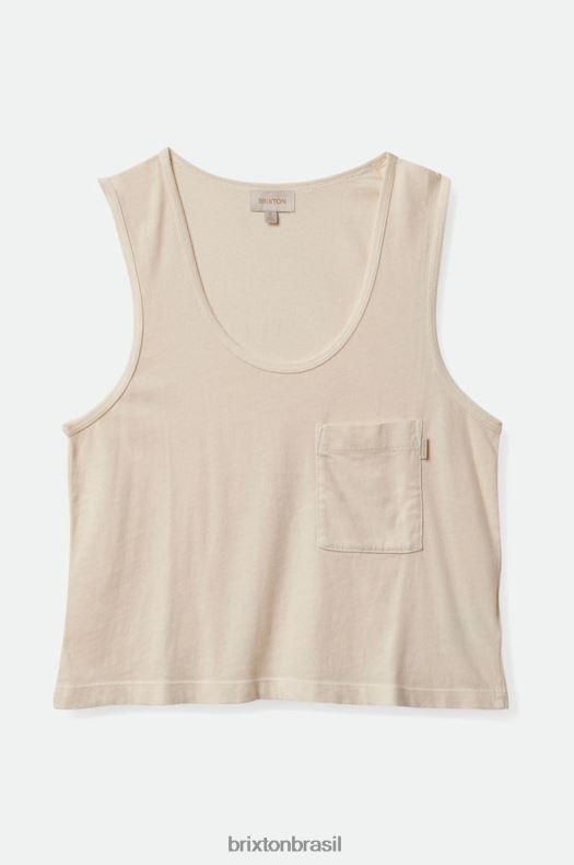 vestuário Brixton tanque de bolso despreocupado boné branco mulheres 2TDHFZ433